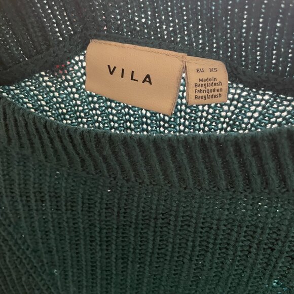 VILA Teal Sweater Size S - Picture 3 of 3